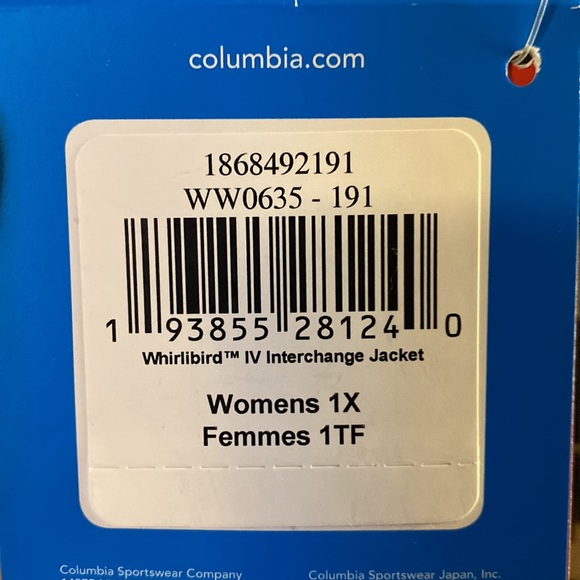 New, with tags, Columbia 3-in-1 winter jacket. 1XL. - Picture 10 of 11